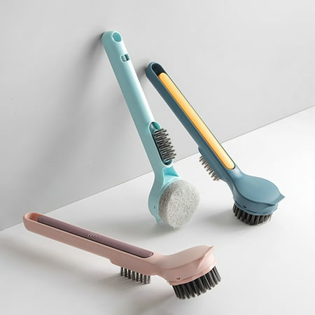 

NUZYZ Pot Brush Hand Friendly ABS Long Hand Shank Pot Brush for Kitchen