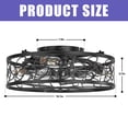 thumbnail image 5 of GCGAFUL 18.1" Caged Ceiling Fan with Light and Remote, Farmhouse Flush Mount Ceiling Fan Light with 6 Speeds, Reversible, for Living Room Bedroom, 5 of 8