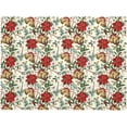thumbnail image 3 of Christmas Tablecloth 60 X 84 Inch Rectangular, Winter Christmas Poinsettia and Bells Table Cloth Washable New Year Decor Table Cover for Party Picnic Dinner, 3 of 6