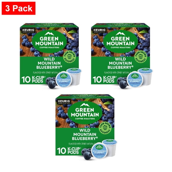 Green Mountain Coffee Roasters Wild Mountain Blueberry Light Roast K-Cup Coffee Pods 10 ct - 3 Pack