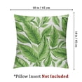 thumbnail image 4 of BANET Leaf Throw Pillow Cover Set of 2, Leaves Print, Decorative Square Covers for Couch Bed &amp; Sofa,Fern Green and Yellow 12x12in, 4 of 7