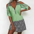 thumbnail image 2 of EQWLJWE Robes d'Été pour Femmes 2023 Robe Décontractée Aguichant Mode Été Col en V Manches Courtes Ample Imprimée, 2 of 5