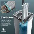 thumbnail image 2 of XINQIHANG Mop and Bucket with Wringer Set, Hands Free Flat Floor Mop and Bucket, with 8 Washable Microfiber Pads and Extended Mop Handle, Wet and Dry Use, Floor Cleaning System, 2 of 7