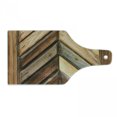 thumbnail image 1 of Rustic Cutting Board, Wooden Fence Vintage and Grunge Gardening Themed Natural Rural Pastoral Print, Decorative Tempered Glass Cutting and Serving Board, Wine Bottle Shape, Brown, by Ambesonne, 1 of 1