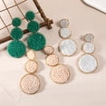 thumbnail image 3 of enjoywould 1 Paire Femmes Boucles d'Oreilles Bon Travail Durable Portable Léger Inoxydable Contraste Couleur Ronde Forme Perles Symétriques Bijoux Femmes, 3 of 5