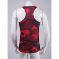 thumbnail image 6 of Raenseen Men's Muscle Tank Top Shirts Workout Sleeveless Camouflage Quick Dry Swim Vest Athletic Gym Red XXL, 6 of 9