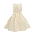 thumbnail image 2 of MSemis Kids Girls' Elegant Satin Ruffles Formal Flower Party Dresses, 2 of 2