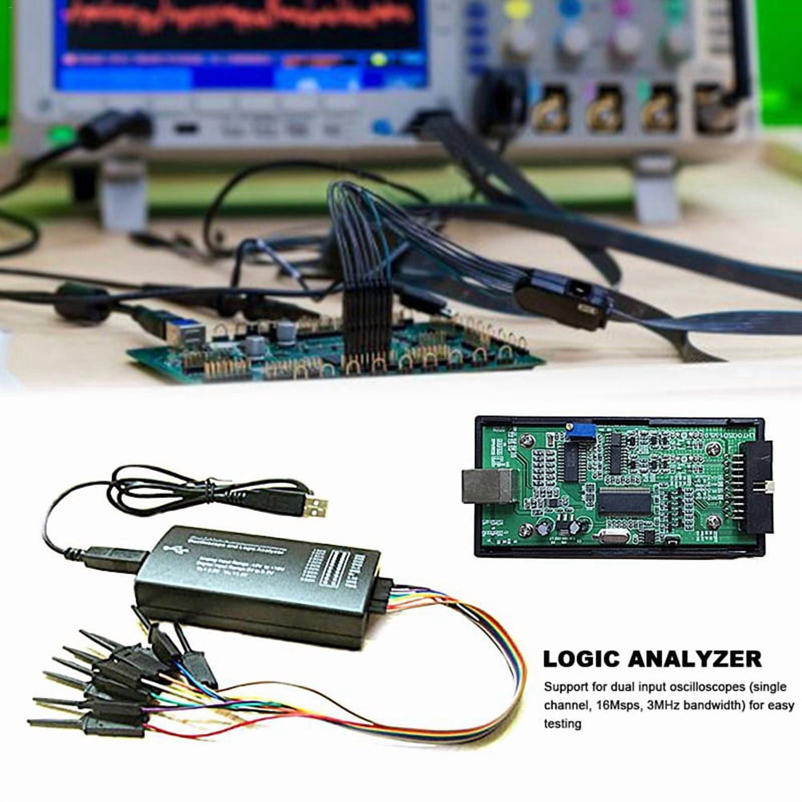 LHT00SU1 Virtual Oscilloscope Logic Analyzer Multifunctional Full-Featured Signal Generator with 16MHz Max Sampling Rate