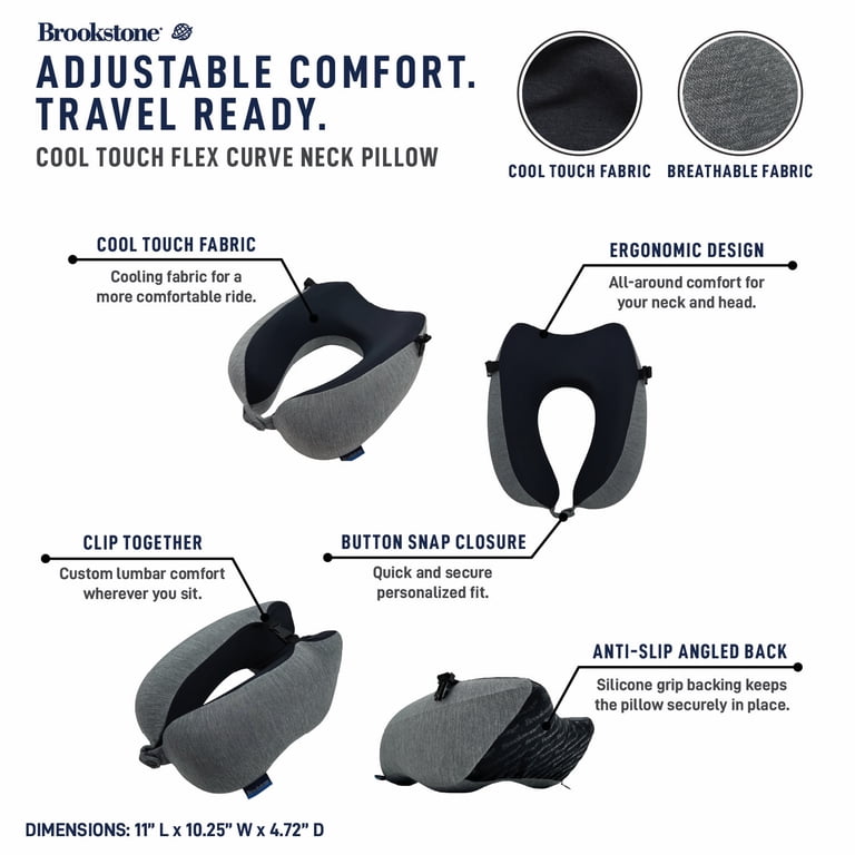 Brookstone Cool Touch Flex Curve Neck Pillow photo 2