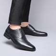 thumbnail image 1 of Zapatos brogue de corte bajo con cordones para uso formal, informal, cómodo y profesional para hombres Wmkox8yii 123q2367, 1 of 5