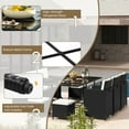 thumbnail image 2 of Aimee Lii 11 Piece Patio Dining Set Wicker Chairs and Tempered Glass Table with Waterproof Cushions, Outdoor Patio Furniture, White, 2 of 8