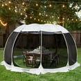 thumbnail image 3 of EighteenTek Screen House for Camping Pop Up Sun Shade Shelter 15'X 15' Gray, 3 of 7