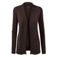 thumbnail image 1 of Made by Johnny Women's Women's Open Front Knit Cardigan M BROWN, 1 of 6