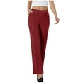 thumbnail image 6 of ClodeEU Cotton Wide Leg Yoga Pants Women,High Waist Loose Lounge Stretch Trousers with Pockets B-Wine,Womens Plus XXL, 6 of 8