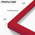 thumbnail image 4 of Vittanly 11x17 Picture Frame, Engineered Wood with Shatter Resistant Plexiglass, Display Pictures 8x12 with Mat or 11x17 without Mat, Photo Frame for Wall Mounting, Red, 1 Pack, 4 of 6