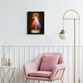 thumbnail image 5 of ADALE Sacred Heart of Jesus I Trust In You Divine Mercy Christian Poster Canvas Wall Art Living Room Wall Art Bedroom Decor Prints Pictures Black Framed 8x10 Inch, 5 of 6