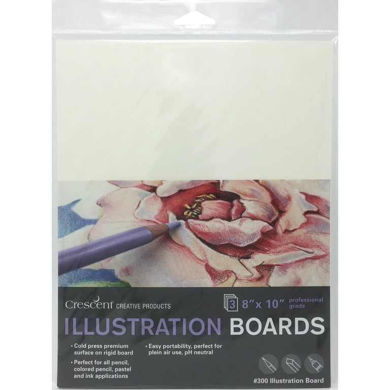 Crescent Illustration Board - 5 x 7, 18-Ply, White, Hot Press