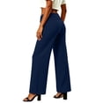 thumbnail image 6 of Zulora Women’s Pull On Fold Over Yoga Pants Summer Casual Elastic Waist Gym Leggings, 6 of 9