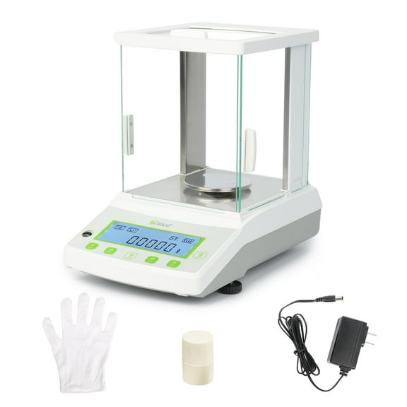 U.S. Solid 0.1mg Analytical Balances - 220g x 0.0001g Precision Weighing for Lab Use, Economical & Durable