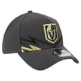 thumbnail image 3 of Men's New Era Gray Vegas Golden Knights Zig Zag 39THIRTY A-Frame Perforated Flex Hat, 3 of 5