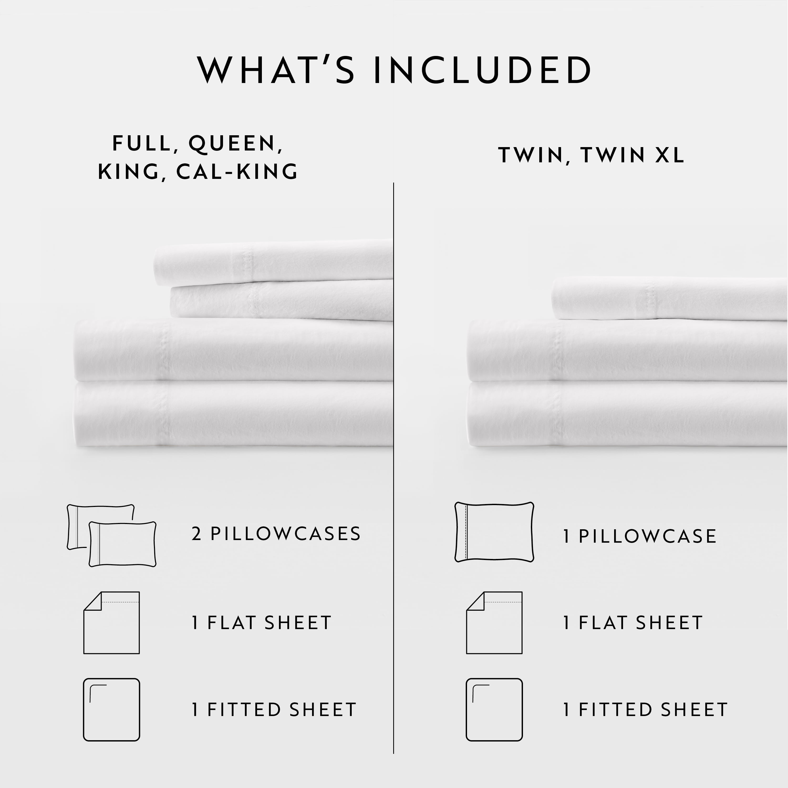 Noble Linens 300 Thread Count 4 Piece Cotton Sheet Set in White, Full