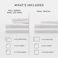 thumbnail image 7 of Noble Linens 300 Thread Count 4 Piece Cotton Sheet Set in White, CalKing, 7 of 7