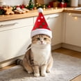 thumbnail image 6 of Christmas Pet Hat for Small Medium Dogs and Cats, Cute Santa Hat Holiday Costume Accessory for Christmas Parties and Photoshoots, 6 of 6