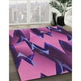 thumbnail image 3 of Ahgly Company Machine Washable Indoor Square Transitional Purple Area Rugs, 8' Square, 3 of 7