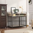 thumbnail image 6 of Large Furniture Dog Crate, Dog Kennel Indoor, Wood Dog Cage Table with Drawers Storage, 6 of 7