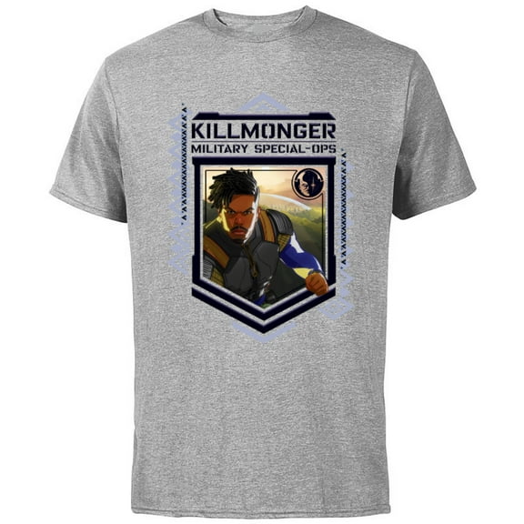 Marvel WHAT IF…? Killmonger Military Special-Ops Standard - Short Sleeve Cotton T-Shirt for Adults - Customized-Athletic Heather