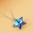thumbnail image 2 of Blue Glass Mix Stainless Steel 925 Sterling Silver Rhodium Plated Star Pendant Necklace for Women Jewelry Size 20" Birthday Christmas Gifts for Women, 2 of 8