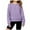#0022-Purple, variant on Favoffer Girls' Winter Warm Sherpa Fleece-Lined Sweatshirt Solid Color Pleated Long Sleeve Crewneck Pullover Casual Sports Style Toddler Teen 4-15Y