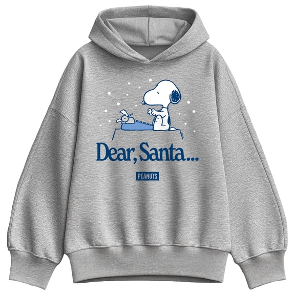 Peanuts - Snoopy Dear Santa - Women's Oversized Fleece Hoodie Sweatshirt