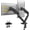 Dual Arm, variant on monTEK Single Monitor Arm for 17–32" Flat & Curved Screens, Mechanical Spring Full Motion Desk Mount, Supports up to 19.8 lb, VESA 75x75/100x100, Clamp & Grommet