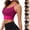 Hot Pink, variant on Fancifize Women Yoga Sleeveless Tshirts Workout Scoop Neck Striped Racerback Cropped Tank Tops Casual Slim Camisole
