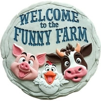 FUNNY FARM STEPPING STONE / DECORATIVE WALL PLAQUE