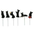 thumbnail image 1 of Black Cat Decor, Assorted Style Stake Design Black Cat Statuette 6Pcs Durable Resin  For Outdoor, 1 of 8