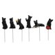 thumbnail image 2 of Estatuilla De Gato Negro De 6 Piezas, Estilo Variado, Exquisita Resina Duradera, Decoración De Micropaisaje Ampliamente Utilizada, Estatua De Jardín De Gato para Decoración De Patio Al Aire Libre, 2 of 5