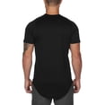 thumbnail image 1 of Men's Summer Solid Color Slim Fit Short Sleeve Round Neck Long Clothes Length Top, 1 of 5