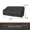 thumbnail image 2 of Modern Leisure Black Diamond Waterproof Patio Loveseat Cover, 2-Pack, 82.5"L X 38"W X 38.25"H, Black, 2 of 12