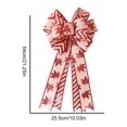 thumbnail image 2 of De Lino De Doble Capa, Lazo Navideño Para Decoraciones De Árboles De Navidad, Hoja De Arce A Rayas, Copo De Nieve, Decoración De Lazo Caqui Serendint HA043622-03, 2 of 6