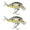 Chartreuse Shad, variant on Tackle HD 2-Pack Square Bill Crankbait, 2.75" Lipped Rattle Crankbaits with Fishing Hooks, Top Water Fishing Lures for Crappie, Walleye, Perch, or Bass Fishing, SX Shad