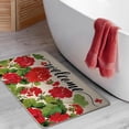thumbnail image 6 of Welcome Spring Geranium Decorative Front Door Mat, Red Floral Flowers Doormat Indoor Outdoor Non-Slip Floor Entryway Rug, Seasonal Summer Home Kitchen Decoration 17x30 Inch, 6 of 6