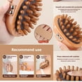 thumbnail image 7 of 2-Piece Wooden Massage Comb w/ Meridian Trigger Point & Scraping for Body & Scalp, Sandalwood, 7 of 7