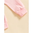 thumbnail image 7 of Suealasg Little Girls Valentine’s Day Outfits Set 1T 2T 3T 4T Kids Girls Long Sleeve Letter Heart Print Sweatshirt and Pants Set 2 Piece Toddler Girls Spring Fall Clothes, 7 of 7