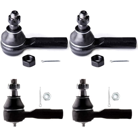 ECCPP 4pcs Front Inner Tie Rod End Front Outer Tie Rod End fit for 1998-2004 For Nissan Frontier 2000-2004 For Nissan Xterra
