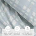 thumbnail image 4 of Light Blue Woven 4 Piece 100% Cotton Flannel Deep Pocket Sheet Set, Queen, by Noble Linens, 4 of 8