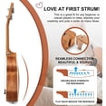 thumbnail image 3 of Everjoys Soprano Ukulele Beginner Kit Mahogany Professional 21 Inch Ukelele w/Aquila Strings, Online Lesson, Carrying Case, Strap, Digital Tuner, 3 of 8