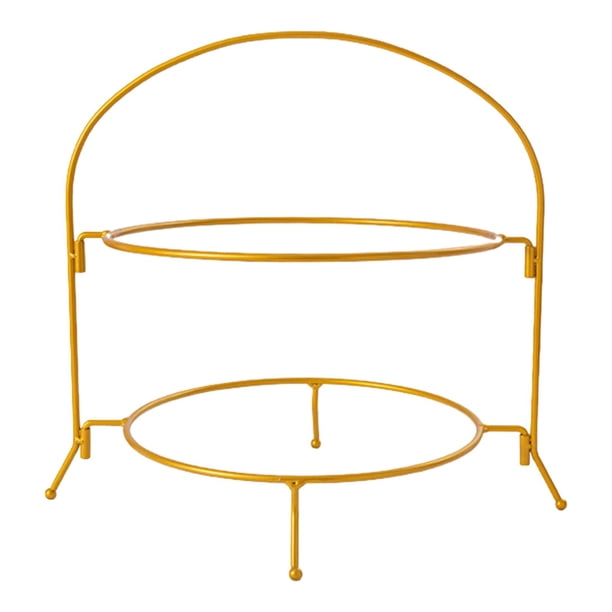 Soporte para tartas, estante para almacenamiento de postres, exhibición de cumpleaños Dorado