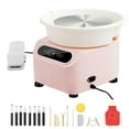 thumbnail image 1 of KFFKFF Ceramic Creation Station, 11" Crafting Wheel, 450W Motorized Pottery Device with Foot Control & LCD Interface, Direct-Drive Clay Modeling Equipment with Sculpting Tools, DIY Artistry, Pink, 1 of 9